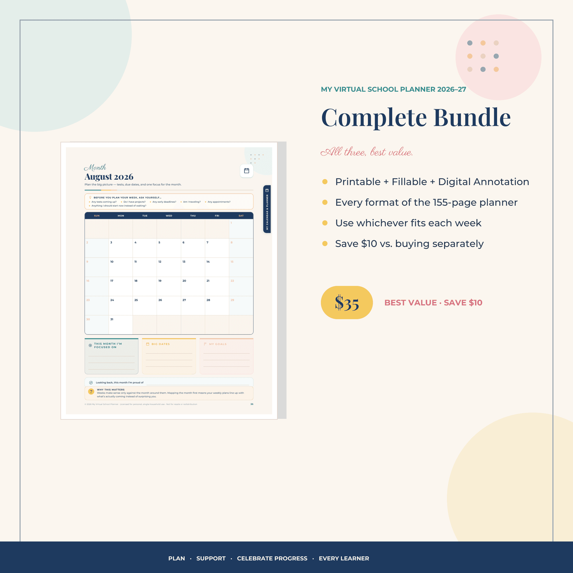Complete Bundle — My Virtual School Planner 2026–27