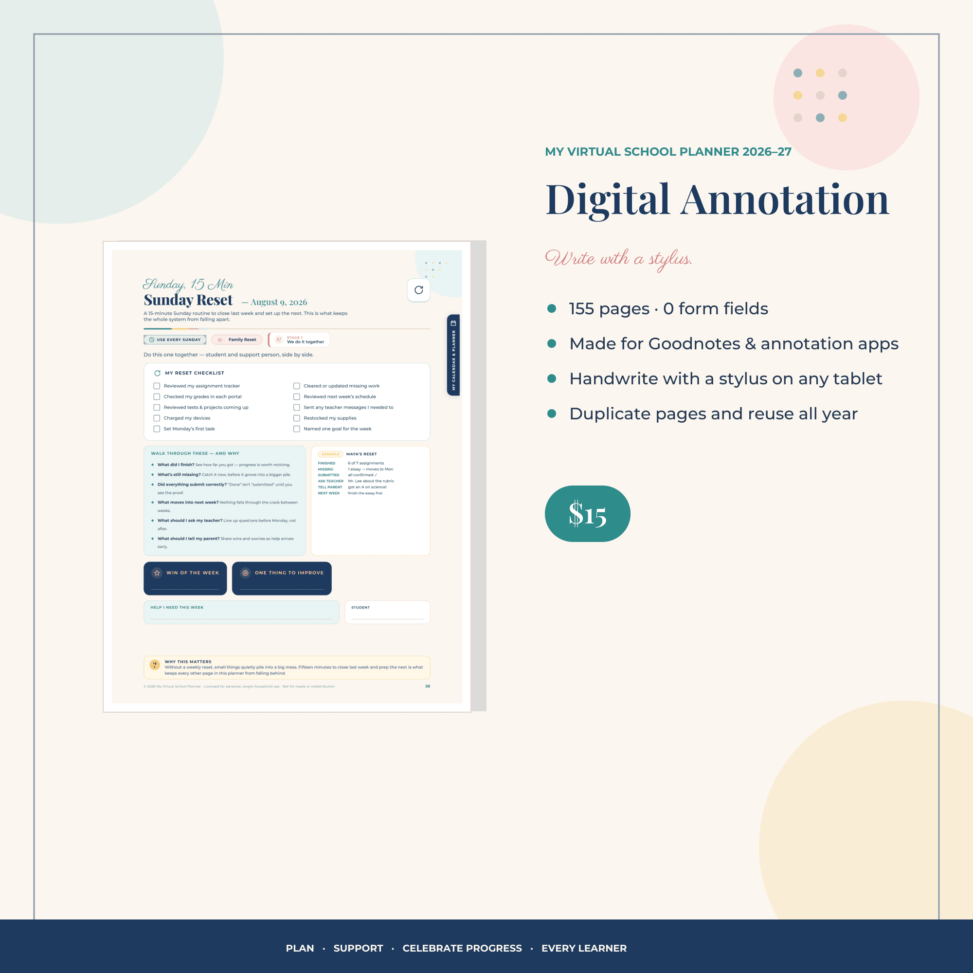 Digital Annotation Edition — My Virtual School Planner 2026–27